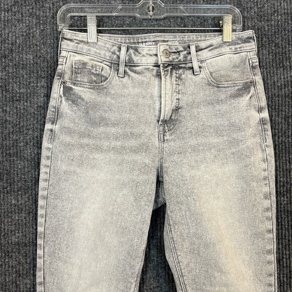 Old Navy Womens Rockstar Super Skinny Jeans Size 4 High Rise Gray Denim Stretch - Picture 3 of 10